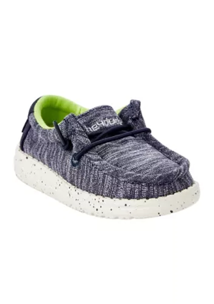 Toddler Boys Wally Stretch Naval Speckle Sneaker Loafers