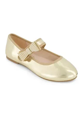 Big Kid Girls Amy Crystal Bow Flats