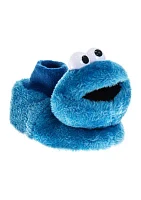 Toddler Boys Happy Cookie Monster Dual Sizes Slippers