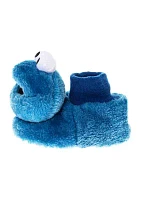 Toddler Boys Happy Cookie Monster Dual Sizes Slippers