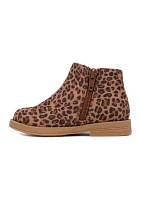 Toddler Girls Lil Edie Ruffle Leopard Chelsea Booties