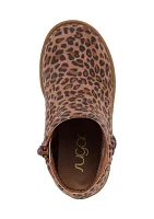 Toddler Girls Lil Edie Ruffle Leopard Chelsea Booties