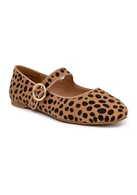 Youth Girls Norella Spotted Leopard Flats