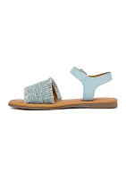 Youth Girls Santine Tweed Strap Sandals