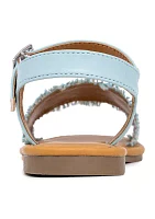 Youth Girls Santine Tweed Strap Sandals