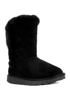 Youth Girls Sheila Quilted Fur Booties