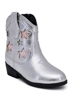 Toddler Girls Lil Whitney Metallic Star Western Boots