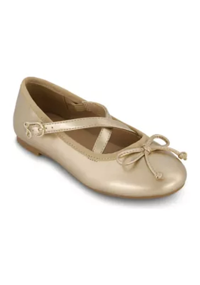 Youth Girls Candice Crossover Skimmer Flats