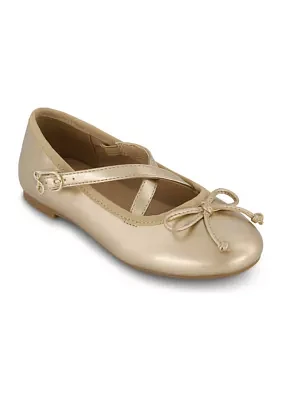 Youth Girls Candice Crossover Skimmer Flats