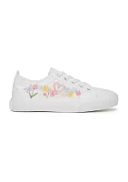 Big Kid Girls Embroidered Floral Sneakers