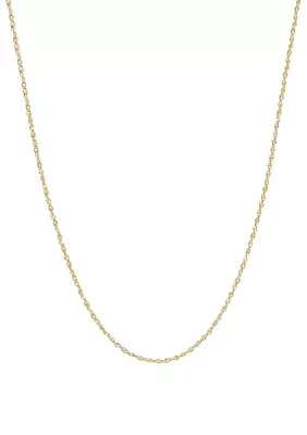 1.15 Millimeter Perfectina Solid Chain in 14K Yellow Gold