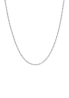 14K White Gold 1.15 Millimeter Perfectina Solid Chain 