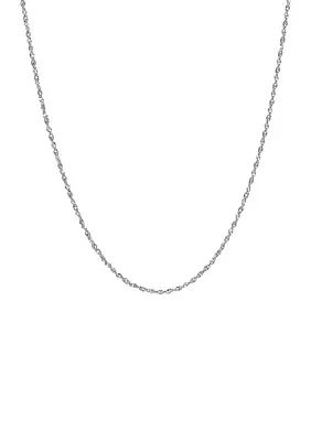 14K White Gold 1.15mm Perfectina Solid Chain 