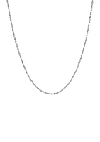 14K White Gold 1.15mm Perfectina Solid Chain 