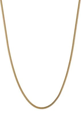 Men's 14K Yellow Gold Millimeter Semi Solid Franco Chain Necklace