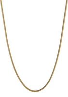 Men's 14K Yellow Gold Millimeter Semi Solid Franco Chain Necklace