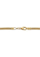 Men's 14K Yellow Gold Millimeter Semi Solid Franco Chain Necklace