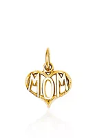 Belk & Co. 14k Yellow Gold "Mom" Heart Charm