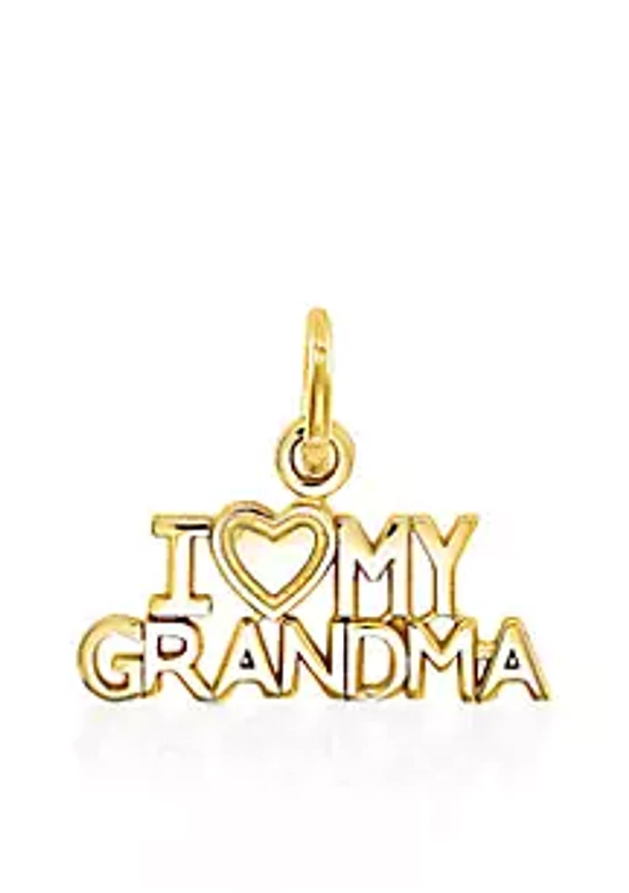 Belk & Co. 14k Yellow Gold "I Love My Grandma" Charm