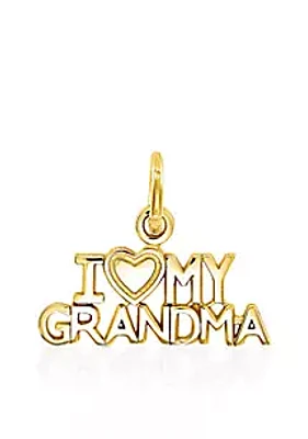 Belk & Co. 14k Yellow Gold "I Love My Grandma" Charm