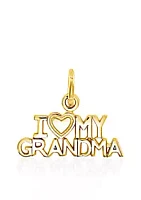 Belk & Co. 14k Yellow Gold "I Love My Grandma" Charm