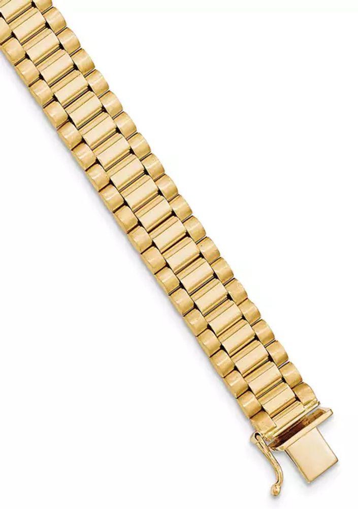 Mens Rolex Link Bracelet 8 14K Yellow Gold