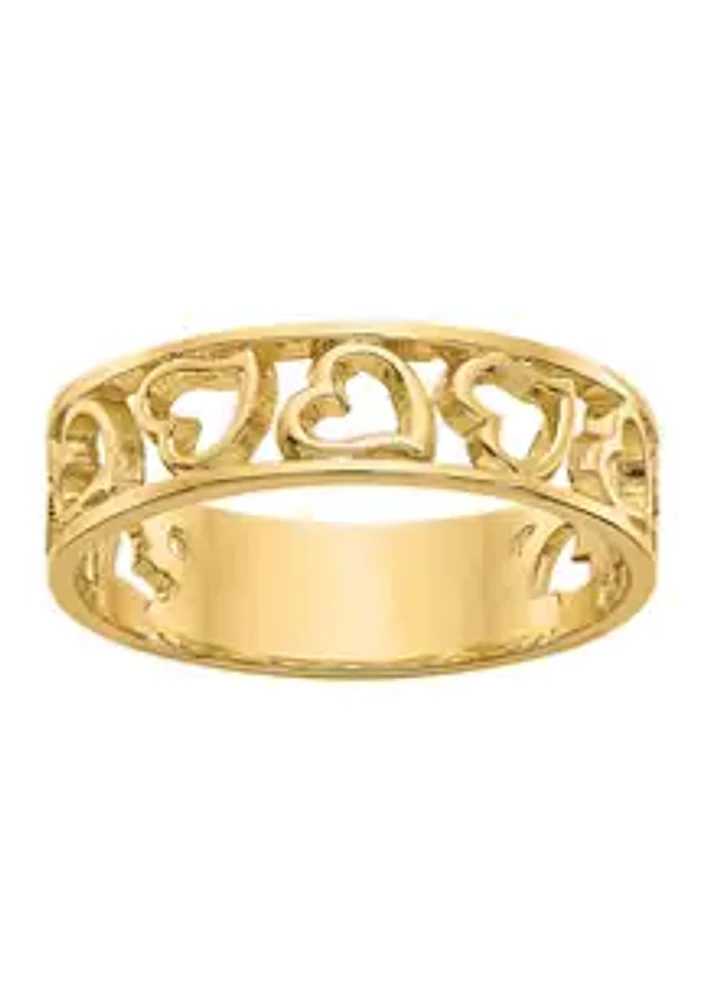 Belk & Co. 14K Yellow Gold Heart 5 Millimeter Ring