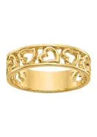 Belk & Co. 14K Yellow Gold Heart 5 Millimeter Ring