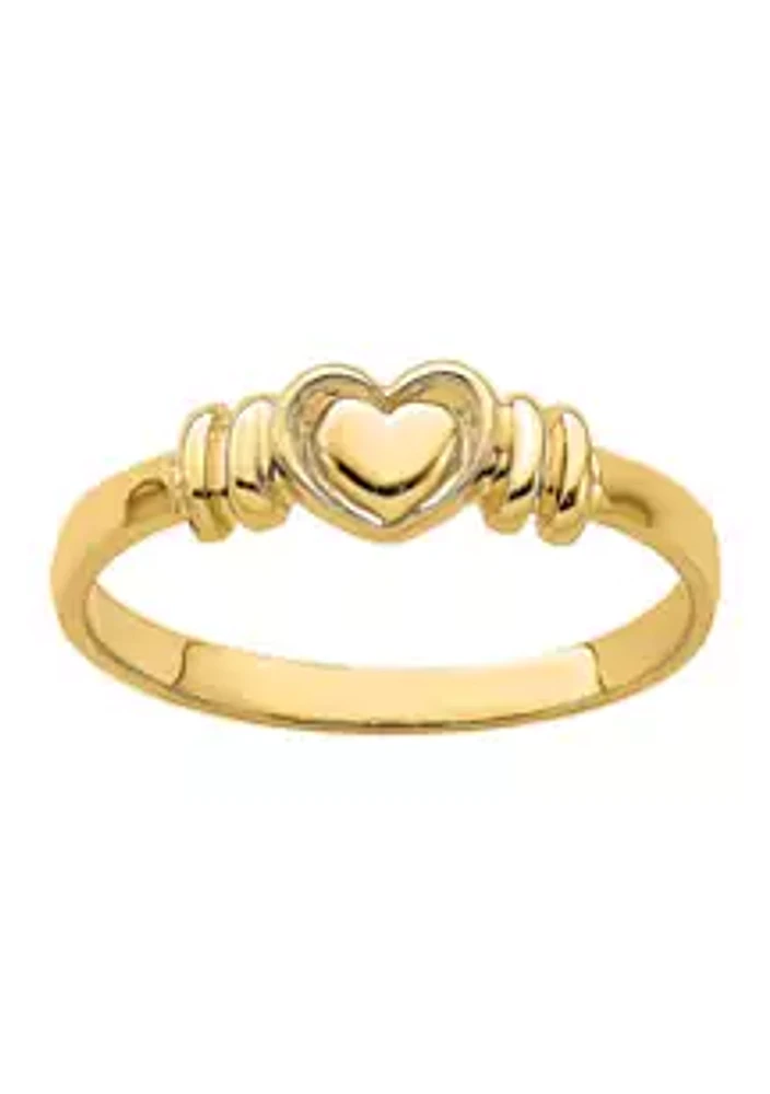 Belk & Co. 14K Yellow Gold Polished Heart Ring