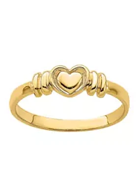 Belk & Co. 14K Yellow Gold Polished Heart Ring