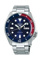 Men's Blue and Red Bezel Watch