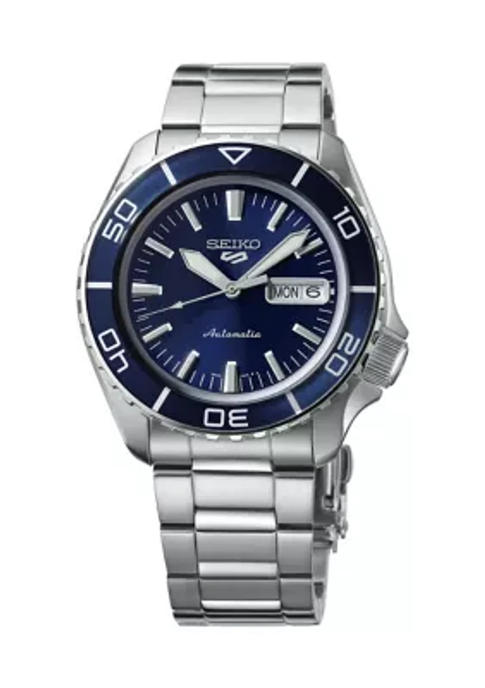 Sports Blue Stainless Steel Watch