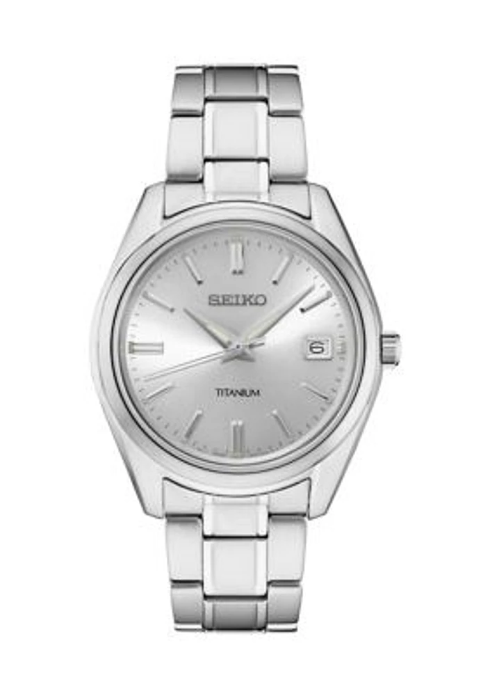 40 Millimeter Quartz Stainless Steel Date Display Watch