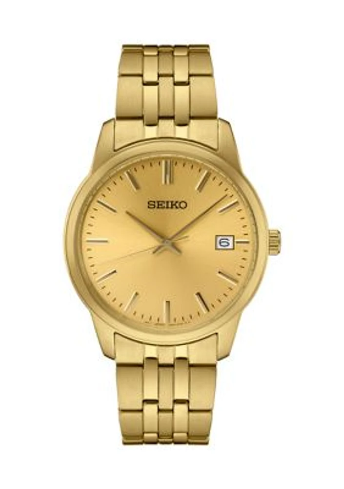 40 Millimeter Quartz Gold Tone Date Display Watch 