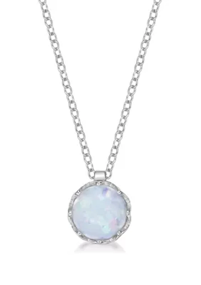 Lab Created 1.4 ct. t.w. Created Opal Pendant in Sterling Silver