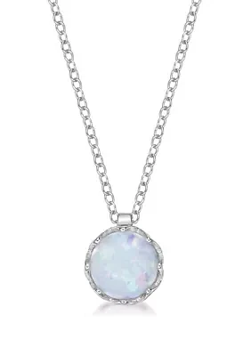 Lab Created 1.4 ct. t.w. Created Opal Pendant in Sterling Silver