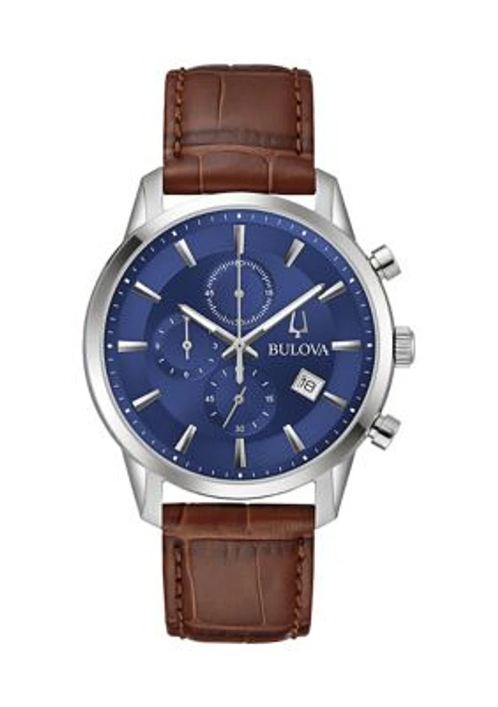 Men's 41 Millimeter Classic Sutton Brown Strap Watch