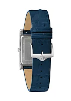 Bulova Men's Classic Sutton Blue Leather Strap Watch - 29 Millimeter