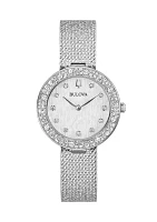 Women's Dress Classic Champagne Silver Tone Stainless Steel Bracelet Watch 