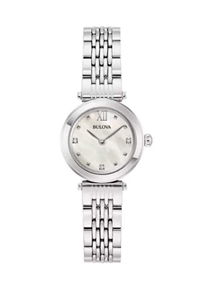 Women's Dress Classic Silver Tone Stainless Steel Bracelet Watch 