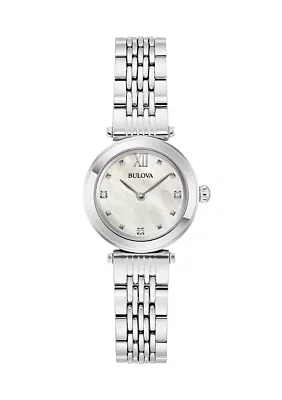 Women's Dress Classic Silver Tone Stainless Steel Bracelet Watch 