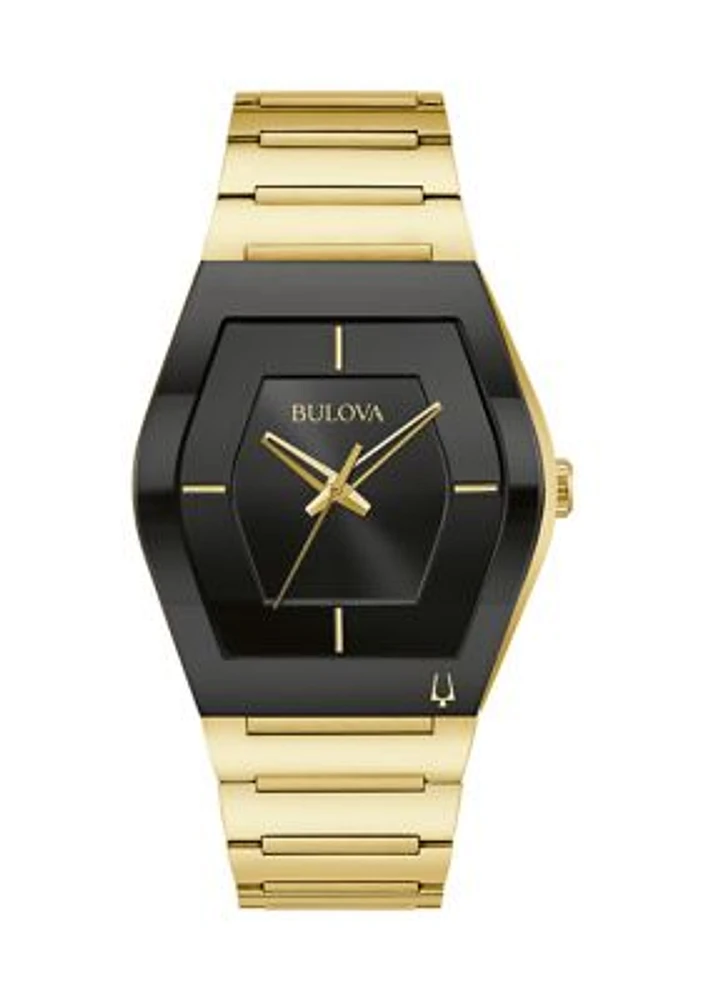 Gold Tone Stainless Steel Analog Bracelet Watch