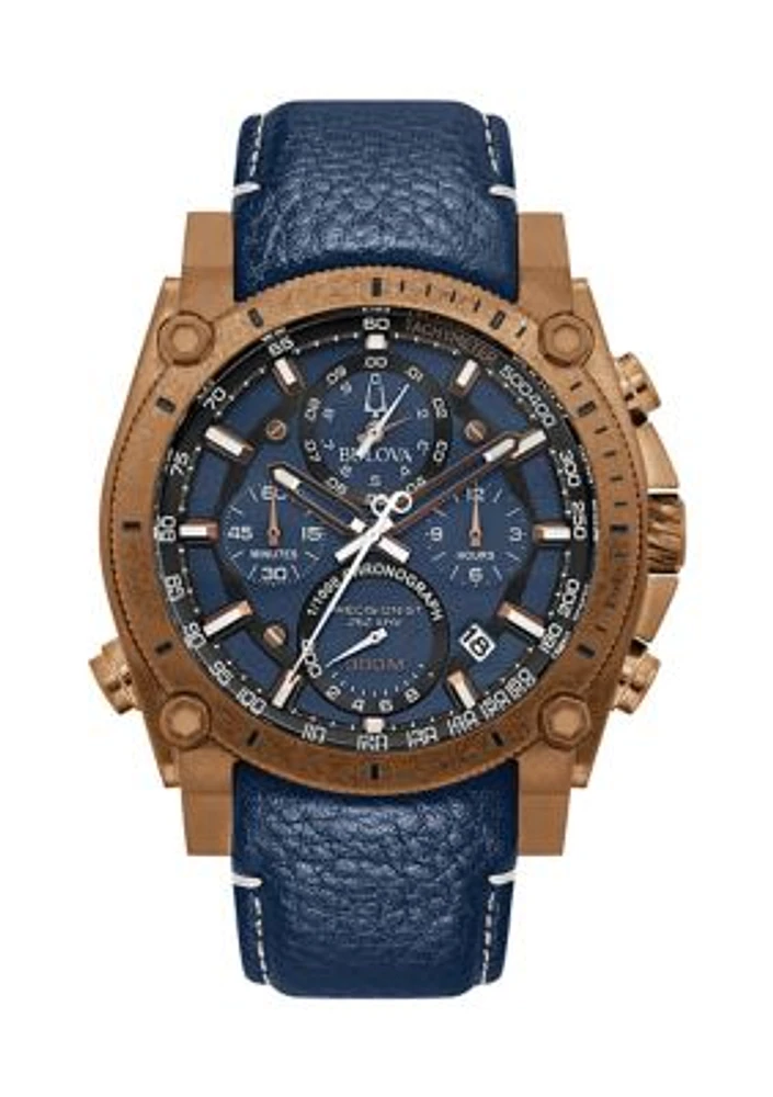 Precisionist Leather Strap Watch