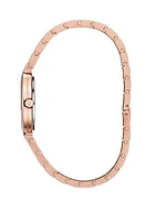 Women's Rhapsody Diamond Accent Rose Gold-Tone Stainless Steel Bracelet Watch 