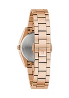 Women's Surveyor Diamond Accent Rose Gold-tone Stainless Steel Bracelet Watch