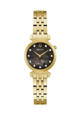 Bulova Ladies Classic Regatta Gold-Tone Stainless Steel Bracelet Watch - 24 Millimeter