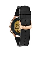 Men's Rose Gold-Tone Curv Chronograph Watch