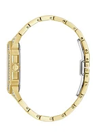 Men's Crystal Octava Gold-tone Stainless Steel Bracelet Watch, 40 Millimeter