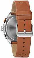 Bulova Mens Performance Racer Brown Leather Strap Watch