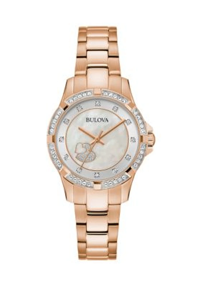Women's Classic Rose Gold Tone Stainless Steel Watch